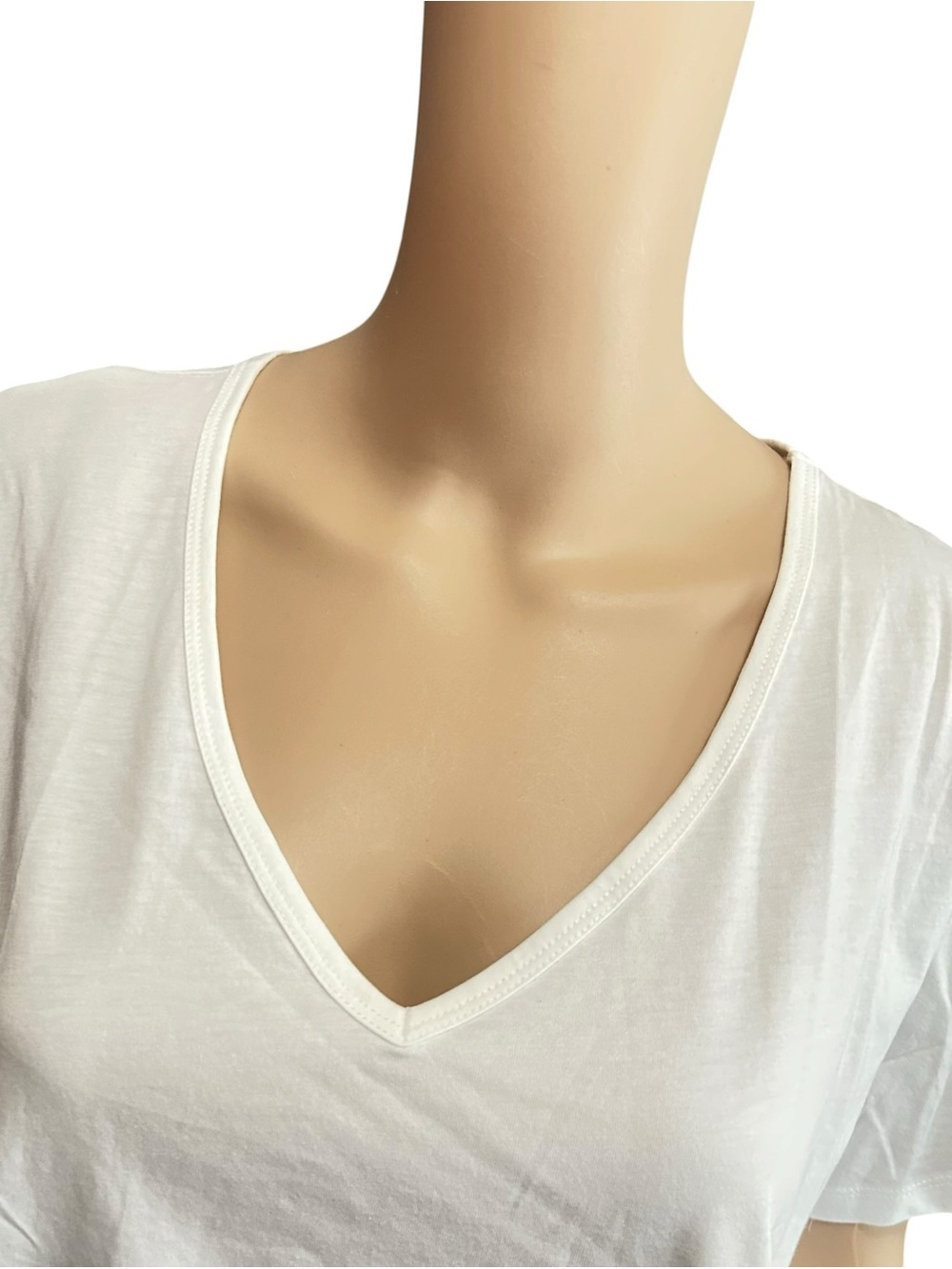 Ann Taylor white V neck tshirt XL NWT - Picture 2 of 6